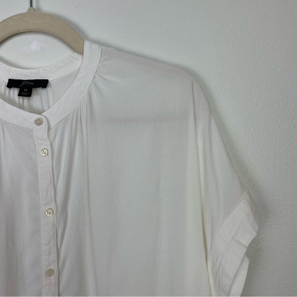 J. Crew Point Sur Drapey Popover Shirt Blouse in White / Ivory - Picture 6 of 6